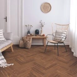Liberty Floors American Black Walnut - Herringbone Parquet 14mm Engineered Real Wood Flooring (219505) -Quality Home Flooring Store american black walnut herringbone parquet 14mm engineered real wood flooring 219505 p85876 196397 image