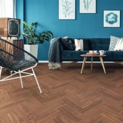 Liberty Floors American Black Walnut - Herringbone Parquet 14mm Engineered Real Wood Flooring (219505) -Quality Home Flooring Store american black walnut herringbone parquet 14mm engineered real wood flooring 219505 p85876 207317 image