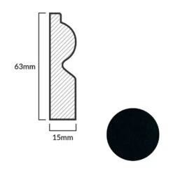 Leader Black Torus Laminate Skirting Board (2.4m) 10 Leader Black Torus Laminate Skirting Board (2.4m) -Quality Home Flooring Store black torus laminate skirting board 2 4m p84894 191825 image