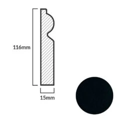 Leader Black Torus Laminate Skirting Board (2.4m) 11 Leader Black Torus Laminate Skirting Board (2.4m) -Quality Home Flooring Store black torus laminate skirting board 2 4m p84894 191826 image