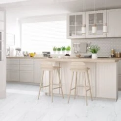 Liberty Floors Carrara Marble - Lustre SPC 6mm Rigid Core Vinyl Flooring (249746)