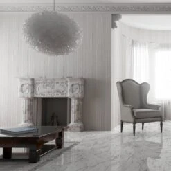 Liberty Floors Carrara Marble - Lustre Stone 8mm High Gloss Laminate Flooring (223773)