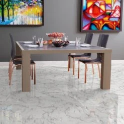Liberty Floors Carrara Marble - Lustre Stone 8mm High Gloss Laminate Flooring (223773) -Quality Home Flooring Store carrara marble lustre stone 8mm high gloss laminate flooring 223773 p90003 207837 image