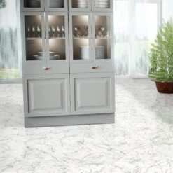 Liberty Floors Carrara Marble - Lustre Stone 8mm High Gloss Laminate Flooring (223773) -Quality Home Flooring Store carrara marble lustre stone 8mm high gloss laminate flooring 223773 p90003 207838 image