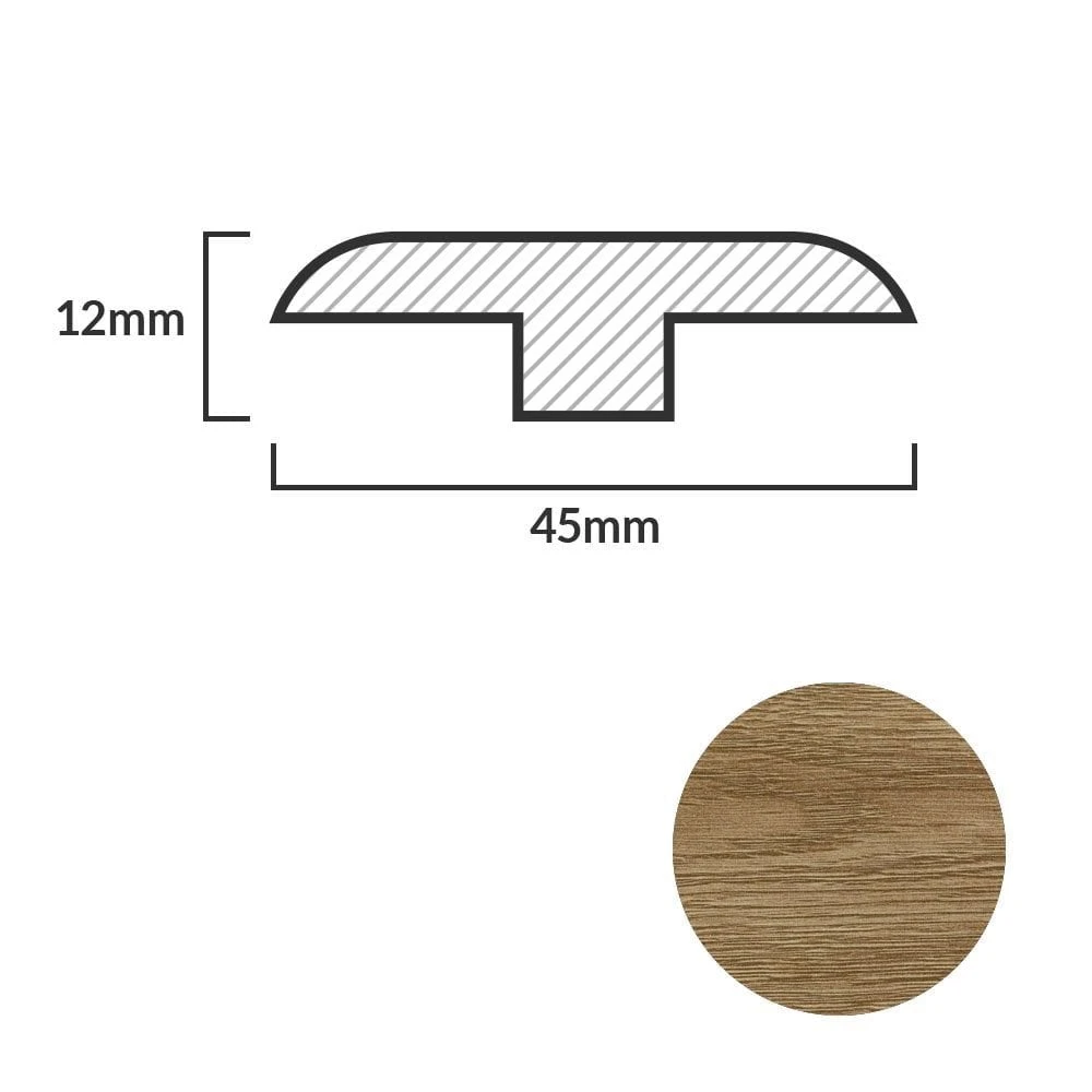 Leader Dark Oak Laminate Connecting Profile Door Bar (1m) 4 Leader Dark Oak Laminate Connecting Profile Door Bar (1m) - Image 2