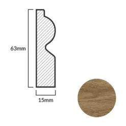 Leader Dark Oak Torus Laminate Skirting Board (2.4m) 12 Leader Dark Oak Torus Laminate Skirting Board (2.4m) -Quality Home Flooring Store dark oak torus laminate skirting board 2 4m p84906 191819 image
