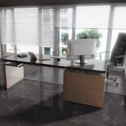 Liberty Floors Dark Pinto - Lustre Stone 8mm High Gloss Laminate Flooring (223767) -Quality Home Flooring Store dark pinto lustre stone 8mm high gloss laminate flooring 223767 p89997 207792 image