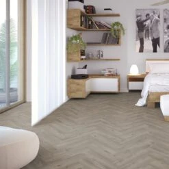 Liberty Floors Grey Oak - Herringbone SPC 5.5mm Rigid Core Vinyl Flooring (219442) 12 Liberty Floors Grey Oak - Herringbone SPC 5.5mm Rigid Core Vinyl Flooring (219442) -Quality Home Flooring Store grey oak herringbone spc 5 5mm rigid core vinyl flooring 219442 p85858 208717 image