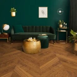 Liberty Floors Honey Oak - Chevron 15mm Engineered Real Wood Flooring (249206)