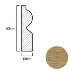 Leader Light Oak Torus Laminate Skirting Board (2.4m) -Quality Home Flooring Store light oak torus laminate skirting board 2 4m p84900 191806 image