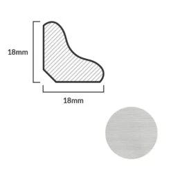 Leader Off-White Laminate Scotia Beading (2.4m) -Quality Home Flooring Store off white laminate scotia beading 2 4m p84917 191857 image