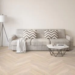 Liberty Floors Pearl White Oak - Manor Herringbone Parquet 14mm Engineered Real Wood Flooring (249872) -Quality Home Flooring Store pearl white oak manor herringbone parquet 14mm engineered real wood flooring 249872 p108539 236064 image