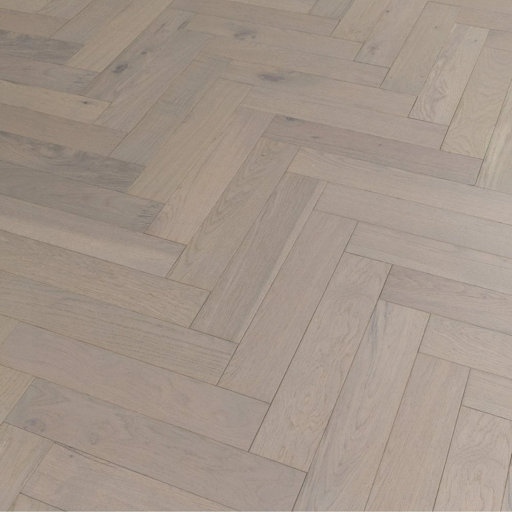 Liberty Floors Pebble Grey Oak - Herringbone Parquet 14mm Engineered Real Wood Flooring (219386) 7 Liberty Floors Pebble Grey Oak - Herringbone Parquet 14mm Engineered Real Wood Flooring (219386) - Image 5