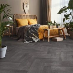 Liberty Floors Shadow Grey Bamboo - Herringbone Parquet 10mm Solid Real Wood Flooring (249974) -Quality Home Flooring Store shadow grey bamboo herringbone parquet 10mm solid real wood flooring 249974 p108632 236320 image