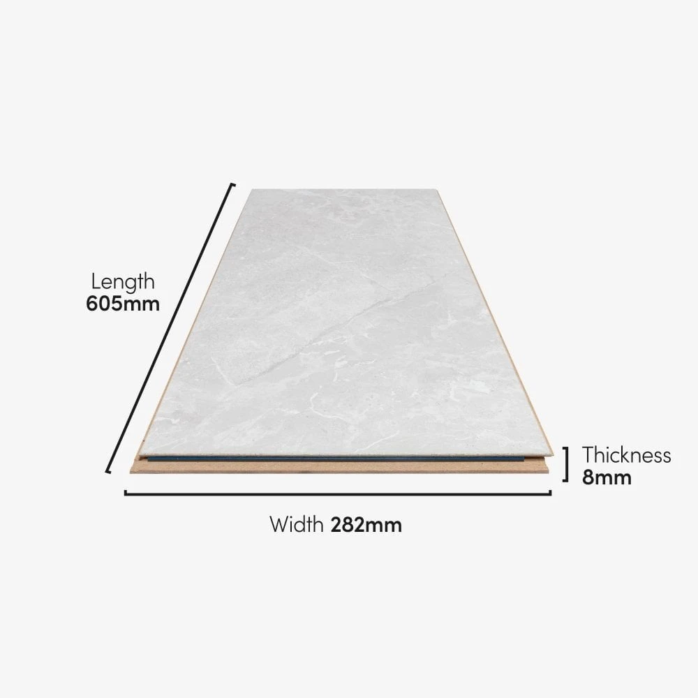 Liberty Floors White Granite - Universo 8mm Laminate Flooring (263458) 8 Liberty Floors White Granite - Universo 8mm Laminate Flooring (263458) - Image 6