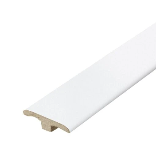Leader White Laminate Connecting Profile Door Bar (1m) -Quality Home Flooring Store white laminate connecting profile door bar 1m p84885 191886 image