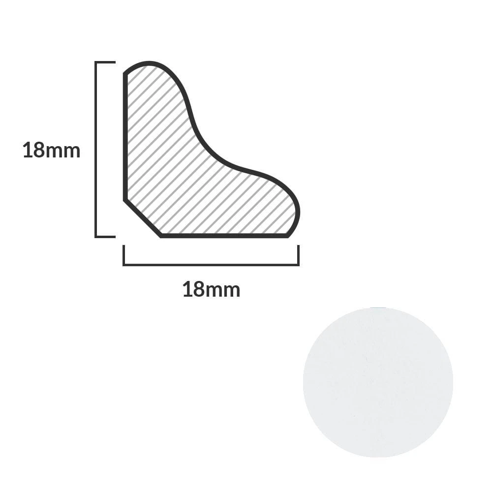 Leader White Laminate Scotia Beading (2.4m) 4 Leader White Laminate Scotia Beading (2.4m) - Image 2