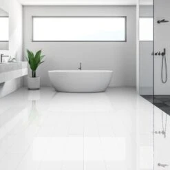 Liberty Floors White - Lustre SPC 6mm Rigid Core Vinyl Flooring (250941) -Quality Home Flooring Store white lustre spc 6mm rigid core vinyl flooring 250941 p109179 237951 image