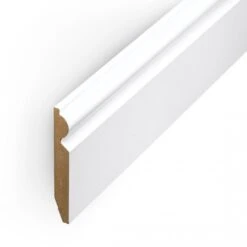 Leader White Torus Laminate Skirting Board (2.4m) -Quality Home Flooring Store white torus laminate skirting board 2 4m p84888 191788 image