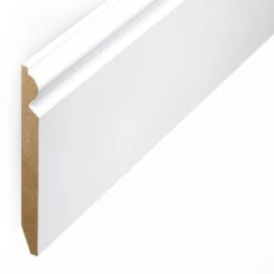 Leader White Torus Laminate Skirting Board (2.4m) -Quality Home Flooring Store white torus laminate skirting board 2 4m p84888 191789 image